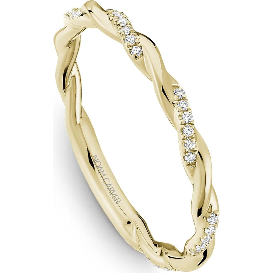 Yellow Gold Noam Carver Twist Diamond Band