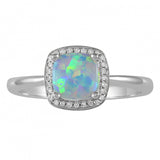 October Birthstone Diamond Ring