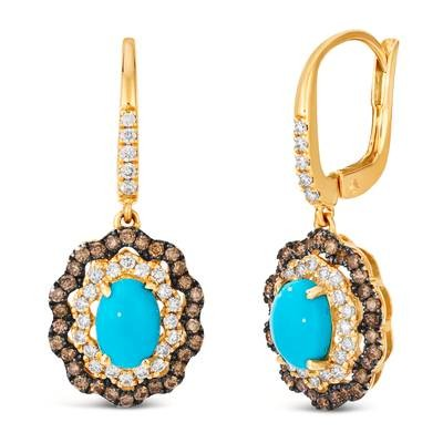 Le Vian - Robbins Egg Blue Turquoise Halo Earrings