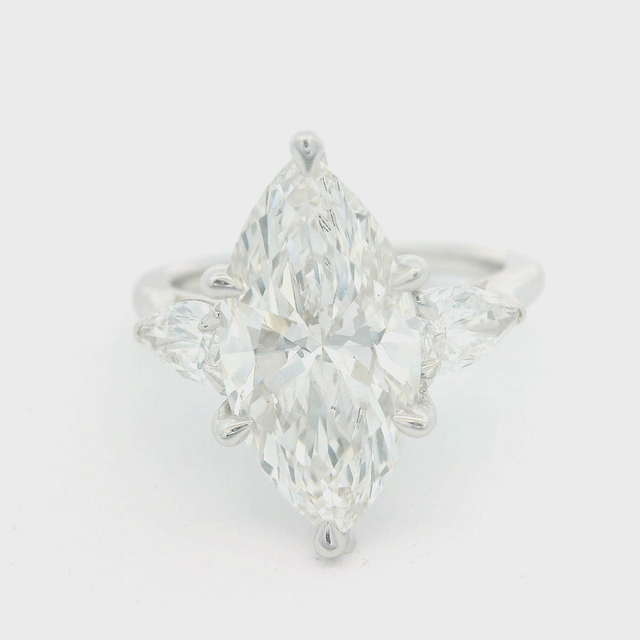 Elegant 4CT Marquise Engagament Ring - Lab Grown