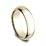Benchmark Men’s 14K Yellow Gold Comfort Fit Dome Wedding Band – Polished, 6MM (Model HDCF16014KY)