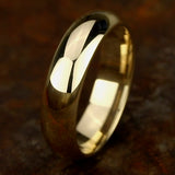Benchmark Men’s 14K Yellow Gold Comfort Fit Dome Wedding Band – Polished, 6MM (Model HDCF16014KY)
