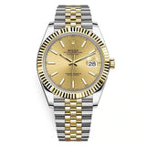 Rolex Watch 41MM Datejust Champaign Diamond Dial