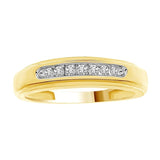 MEN’S BAND 0.15CT ROUND DIAMOND 10K YELLOW GOLD
