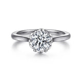 Gabriel & Co. Tiona ER15762R4W44JJ – 14K White Gold Round Diamond Engagement Ring