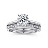 Gabriel & Co. Lauren ER6684W4JJJ – 14K White Gold Round Diamond Engagement Ring