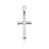 Classic of New York J-2462 – Sterling Silver Cross Pendant Necklace, Polished Finish, Timeless Religious Jewelry