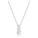 Swarovski Attract Trilogy Pendant Necklace 5414970 – White Crystals, Rhodium Plated