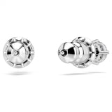 Swarovski Attract Round Stud Earrings 5408436 – White Crystals, Rhodium Plated