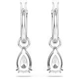 Swarovski Millenia Pear-Cut Hoop Earrings, White Crystal, Rhodium-Plated – Model 5636716