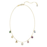 Chroma necklace Mixed cuts, Multicolored, Gold-tone plated