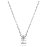 Swarovski 5636708 Millenia Pendant Necklace – Pear Cut White Crystal, Rhodium Plated