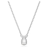 Swarovski 5636708 Millenia Pendant Necklace – Pear Cut White Crystal, Rhodium Plated