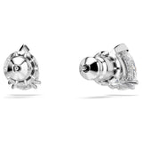 Swarovski 5636713 Millenia Stud Earrings – Pear Cut White Crystals, Rhodium Plated