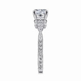 Gabriel & Co. Solene ER14768R3W44JJ – Vintage Inspired 14K White Gold Round Diamond Engagement Ring
