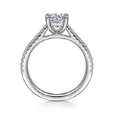 Gabriel & Co. Abbie ER16129R4W44JJ – 14K White Gold Round Cathedral Diamond Engagement Ring