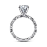 Gabriel & Co. Sadie ER4122R8W44JJ – 14K White Gold Round Diamond Engagement Ring