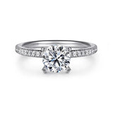 Gabriel & Co. Oyin ER4181W44JJ – 14K White Gold Round Diamond Engagement Ring