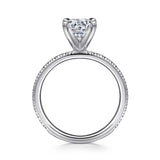 Gabriel & Co. Oyin ER4181W44JJ – 14K White Gold Round Diamond Engagement Ring