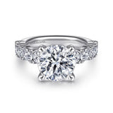 Briella - 18K White Gold Round Diamond Engagement Ring