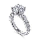 Briella - 18K White Gold Round Diamond Engagement Ring