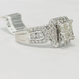 Quad Halo 1 1/2CTW Diamond Engagement RIng