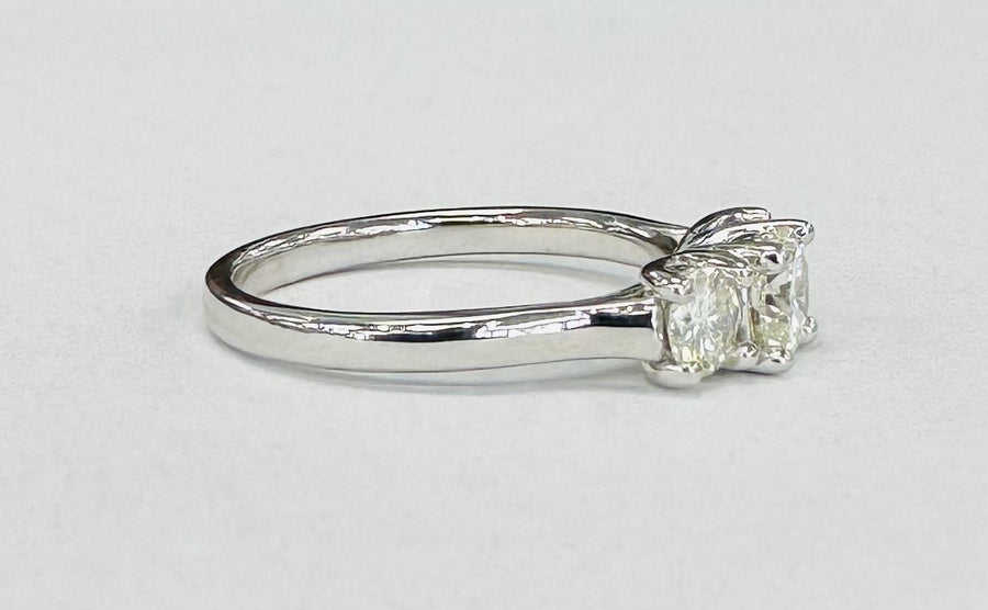 Tidewater Classic - White Gold 1CTW Three Stone Diamond Engagement Ring