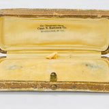 Chas. N. Hancher Co. Vintage Platinum Diamond and Sapphire Brooch