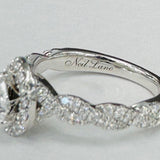 White Gold Neil Lane Pear Halo 1CTW Diamond Wedding Set