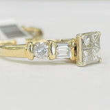 Yellow Gold Quad Diamond Wedding Set 1 7/8CTW