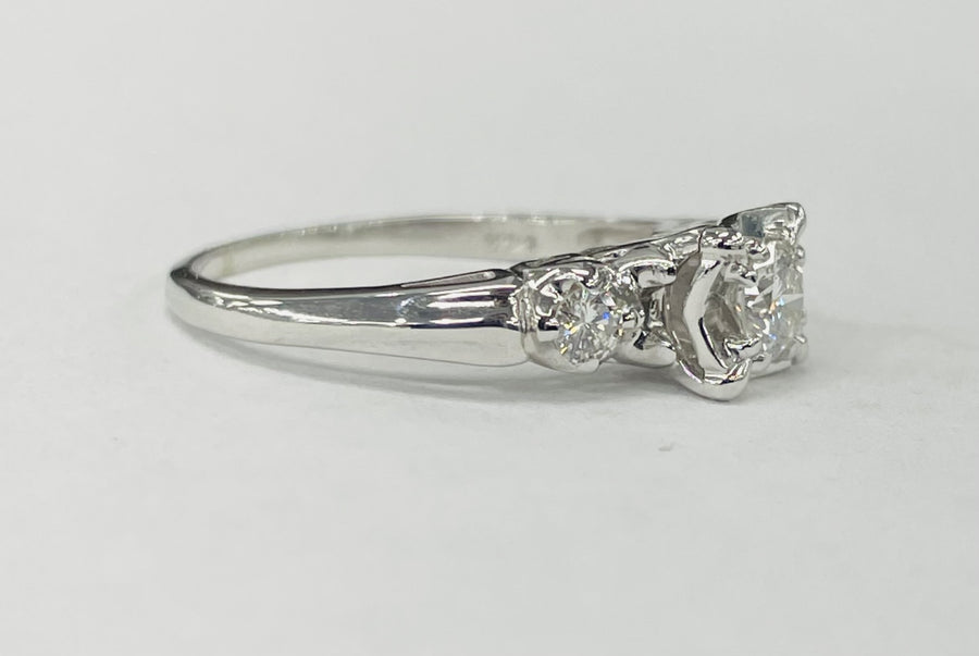 Vintage Petite Three Stone Diamond Ring