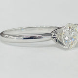 White Gold Certified 1.57CT Solitare Diamond Engagement Ring
