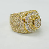 Yellow Gold Mens 3 1/2CTW Diamond Pave Ring