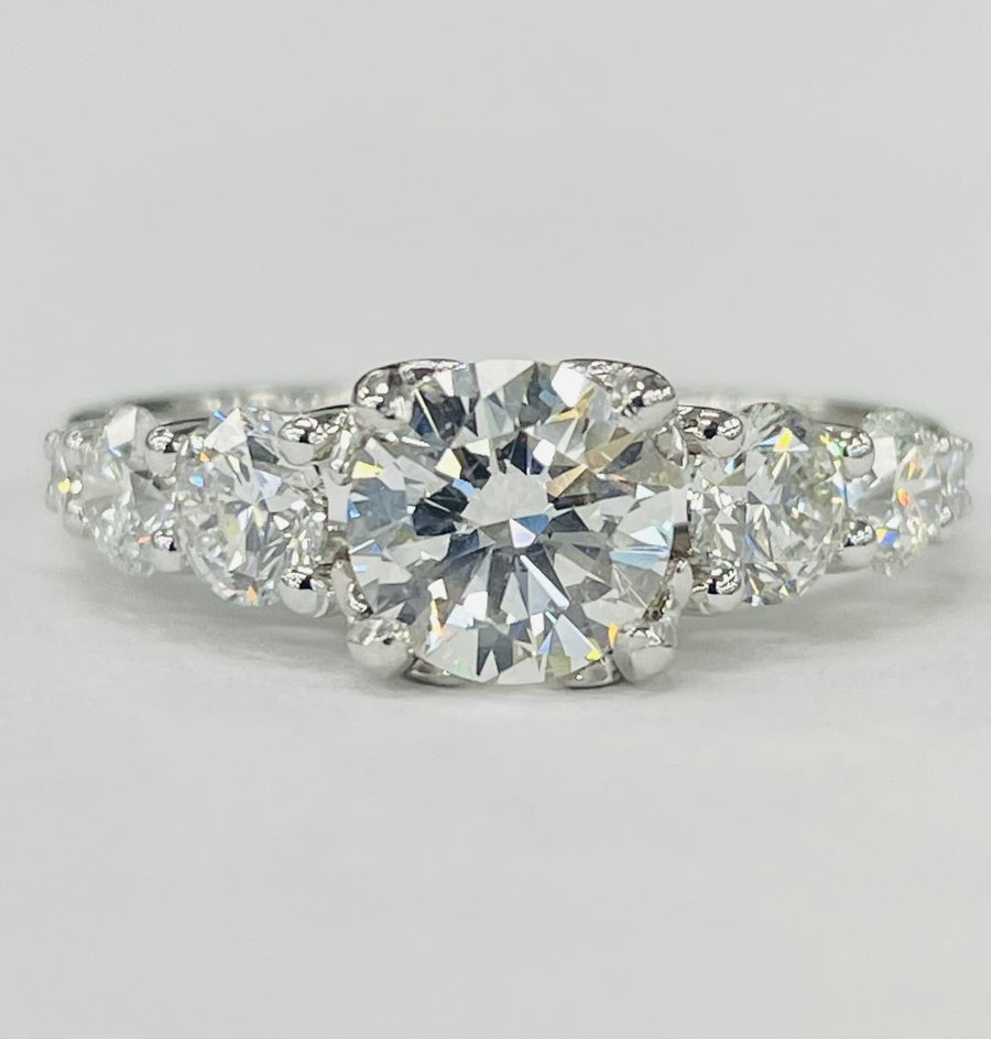 Tidewater Classic - Platinum VS-SI 2.17CTW Certified Diamond Five Stone Ring