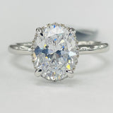 Noam Carver A098-02A Engagement Ring – 14K Yellow Gold, Oval Center Setting with Diamond Accents