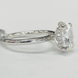 Noam Carver A098-02A Engagement Ring – 14K Yellow Gold, Oval Center Setting with Diamond Accents