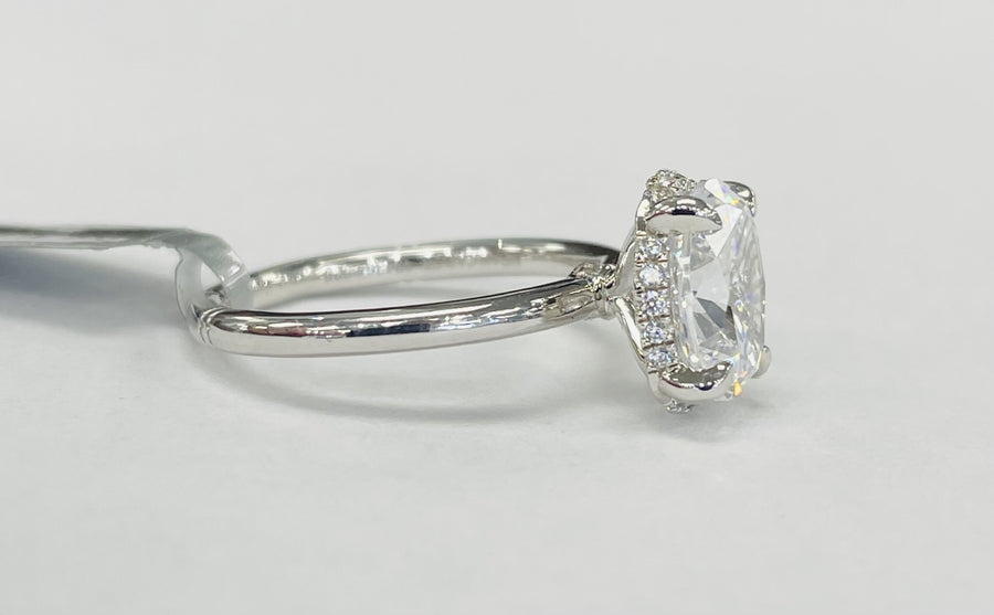 Noam Carver - Premium Oval Hidden Halo Diamond Setting