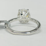 Noam Carver A098-02A Engagement Ring – 14K Yellow Gold, Oval Center Setting with Diamond Accents