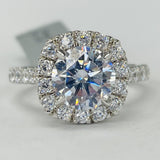 Noam Carver A029-01A Halo Diamond Engagement Ring – Customizable in 14K/18K Gold or Platinum