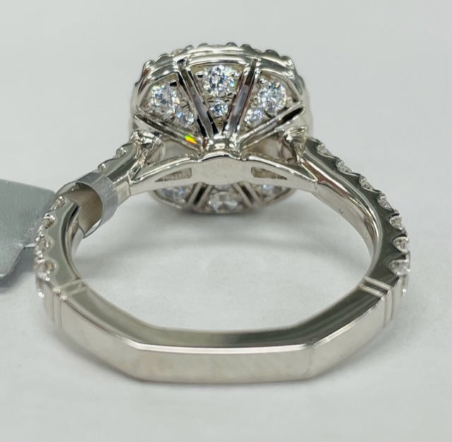 Noam Carver - Premium Diamond Halo Accented Setting With Accent Underneath Diamonds