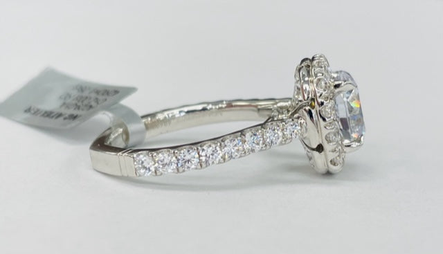 Noam Carver - Premium Diamond Halo Accented Setting With Accent Underneath Diamonds