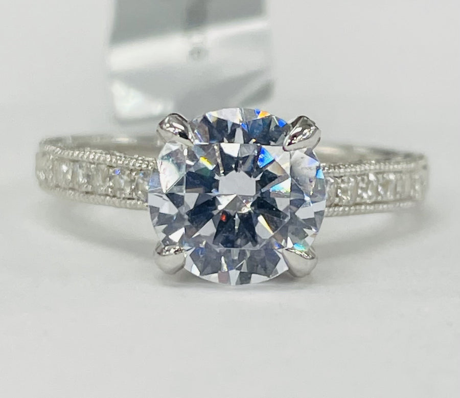 Noam Carver - Premium Vintage Inspired Hidden Halo White Gold Diamond Setting