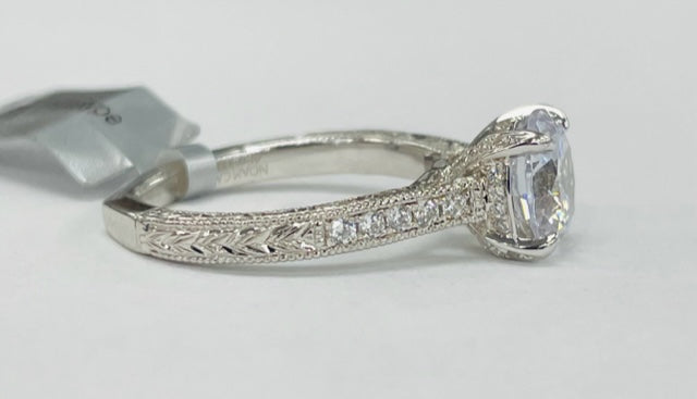 Noam Carver - Premium Vintage Inspired Hidden Halo White Gold Diamond Setting