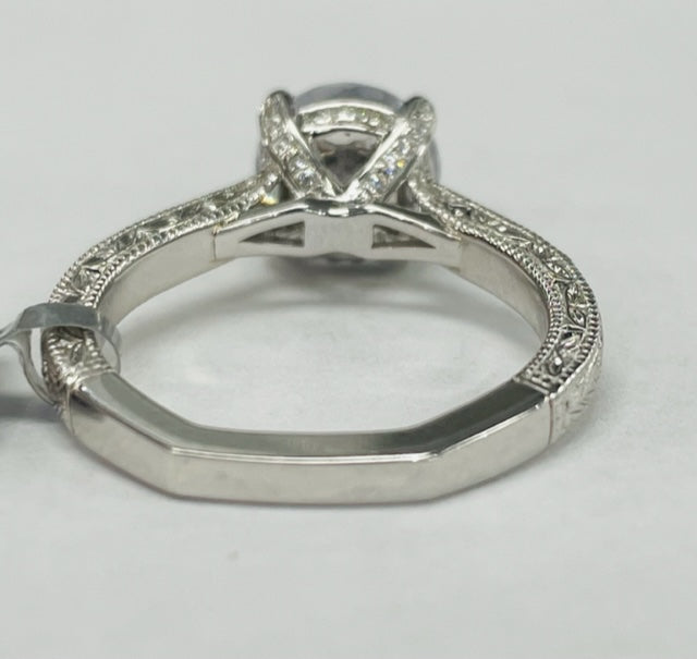 Noam Carver - Premium Vintage Inspired Hidden Halo White Gold Diamond Setting