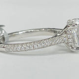 Noam Carver A034-02A – Atelier Oval Diamond Sidestone Engagement Ring, Hidden Halo, 14K/18K Gold or Platinum