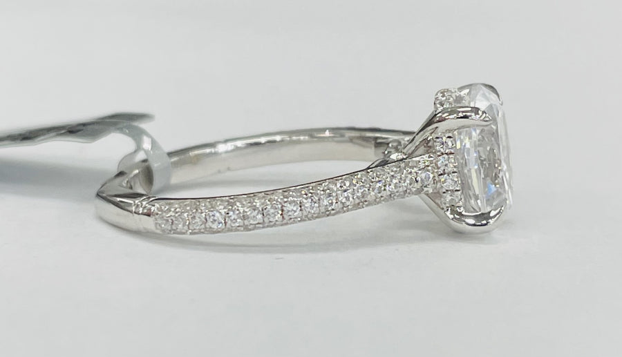 Noam Carver - Premium Accented Pave Diamond Hidden Halo Setting