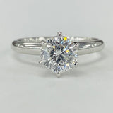 White Gold 1.31CT "Radiant Star" Diamond Solitaire