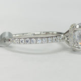 Noam Carver A040-01A – Round Diamond Pavé Engagement Ring, 14K/18K Gold or Platinum