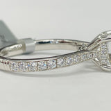 Noam Carver A073-01A Diamond Engagement Ring – 14K White Gold, Hidden Halo, Channel-Set Band