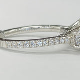 Noam Carver - Premium Three Stone Hidden Halo Accented Diamond Setting